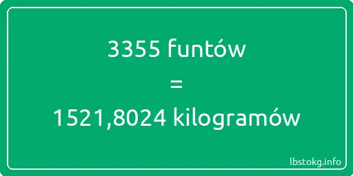 3355 funtów do kilogramów - 3355 funtów do kilogramów