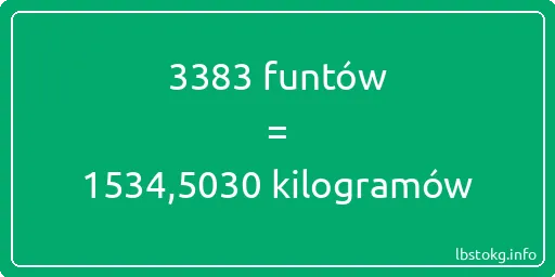 3383 funtów do kilogramów - 3383 funtów do kilogramów