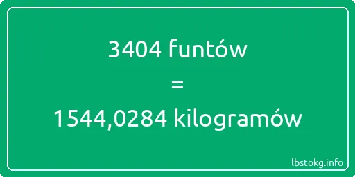 3404 funtów do kilogramów - 3404 funtów do kilogramów