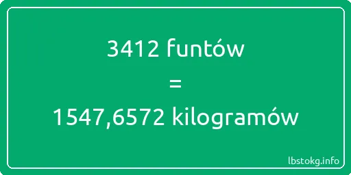 3412 funtów do kilogramów - 3412 funtów do kilogramów