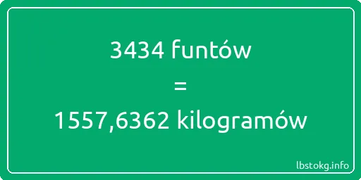 3434 funtów do kilogramów - 3434 funtów do kilogramów