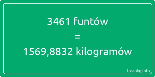 3461 funtów do kilogramów - 3461 funtów do kilogramów