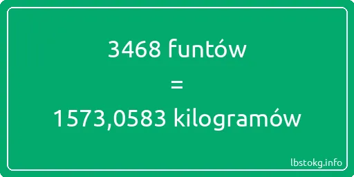 3468 funtów do kilogramów - 3468 funtów do kilogramów