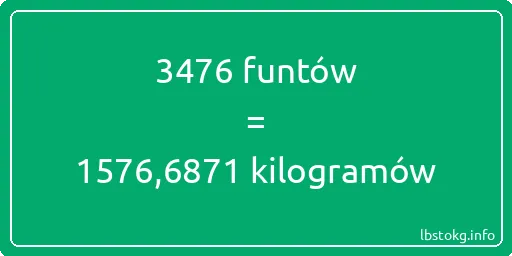 3476 funtów do kilogramów - 3476 funtów do kilogramów