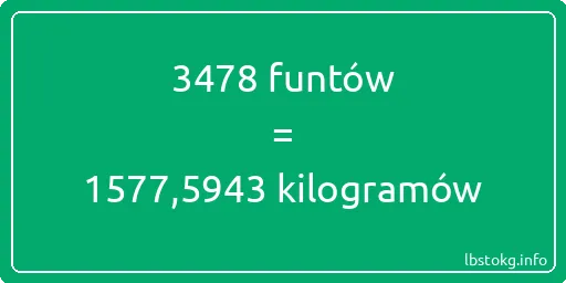 3478 funtów do kilogramów - 3478 funtów do kilogramów