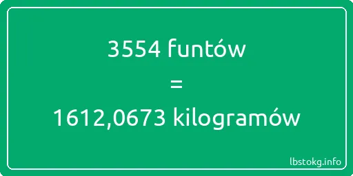 3554 funtów do kilogramów - 3554 funtów do kilogramów