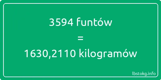 3594 funtów do kilogramów - 3594 funtów do kilogramów