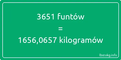 3651 funtów do kilogramów - 3651 funtów do kilogramów