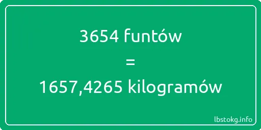 3654 funtów do kilogramów - 3654 funtów do kilogramów