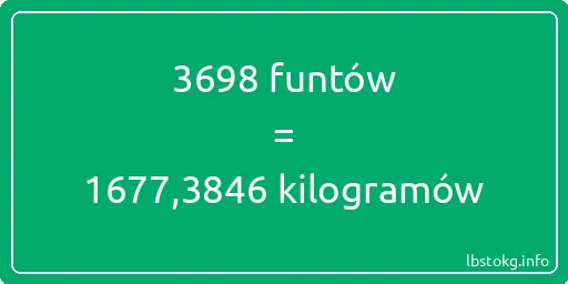 3698 funtów do kilogramów - 3698 funtów do kilogramów