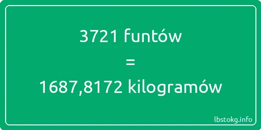 3721 funtów do kilogramów - 3721 funtów do kilogramów