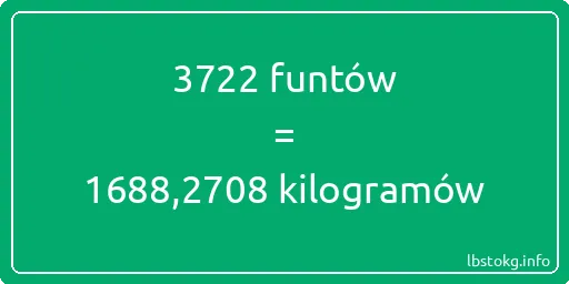 3722 funtów do kilogramów - 3722 funtów do kilogramów