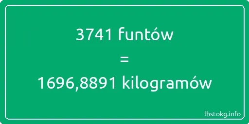 3741 funtów do kilogramów - 3741 funtów do kilogramów