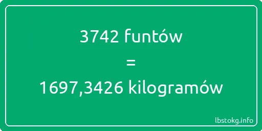 3742 funtów do kilogramów - 3742 funtów do kilogramów