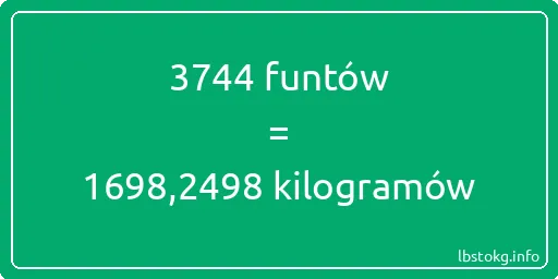 3744 funtów do kilogramów - 3744 funtów do kilogramów