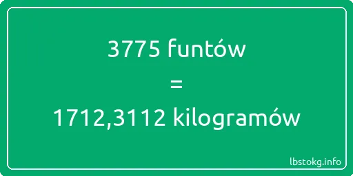 3775 funtów do kilogramów - 3775 funtów do kilogramów