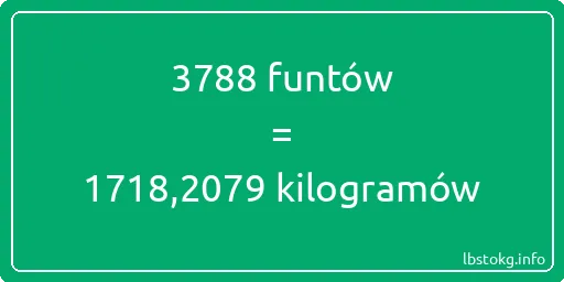 3788 funtów do kilogramów - 3788 funtów do kilogramów