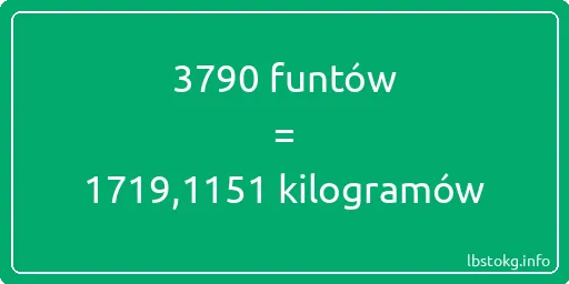 3790 funtów do kilogramów - 3790 funtów do kilogramów