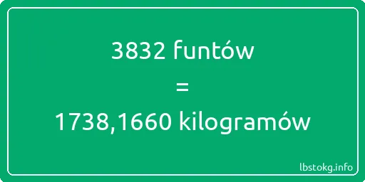 3832 funtów do kilogramów - 3832 funtów do kilogramów