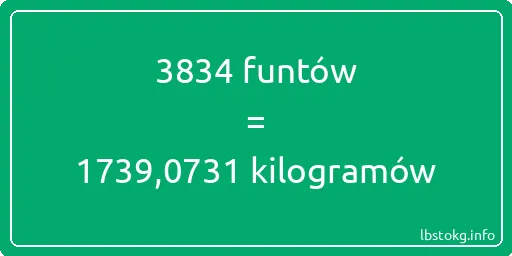 3834 funtów do kilogramów - 3834 funtów do kilogramów