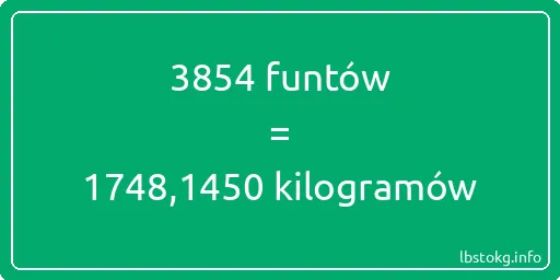 3854 funtów do kilogramów - 3854 funtów do kilogramów