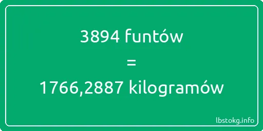 3894 funtów do kilogramów - 3894 funtów do kilogramów