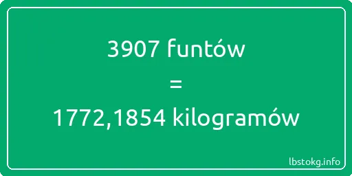 3907 funtów do kilogramów - 3907 funtów do kilogramów