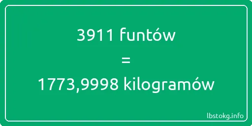 3911 funtów do kilogramów - 3911 funtów do kilogramów