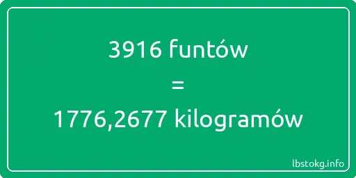 3916 funtów do kilogramów - 3916 funtów do kilogramów