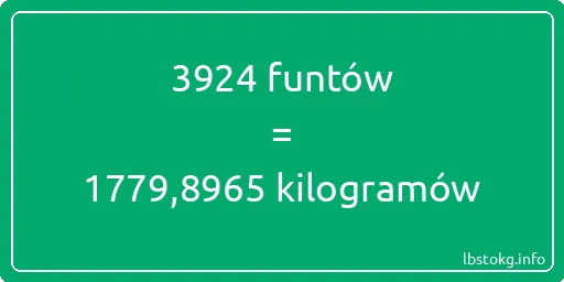 3924 funtów do kilogramów - 3924 funtów do kilogramów