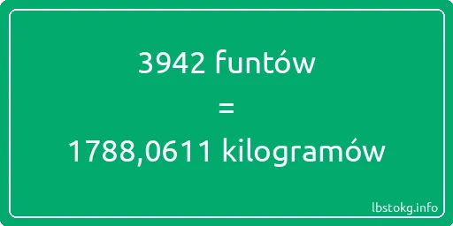 3942 funtów do kilogramów - 3942 funtów do kilogramów