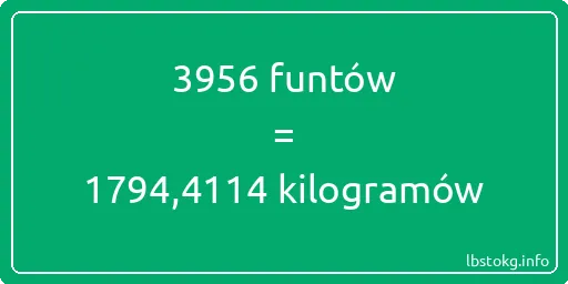 3956 funtów do kilogramów - 3956 funtów do kilogramów