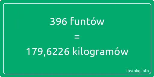 396 funtów do kilogramów - 396 funtów do kilogramów