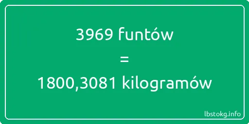 3969 funtów do kilogramów - 3969 funtów do kilogramów