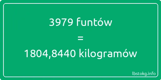 3979 funtów do kilogramów - 3979 funtów do kilogramów