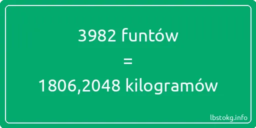 3982 funtów do kilogramów - 3982 funtów do kilogramów