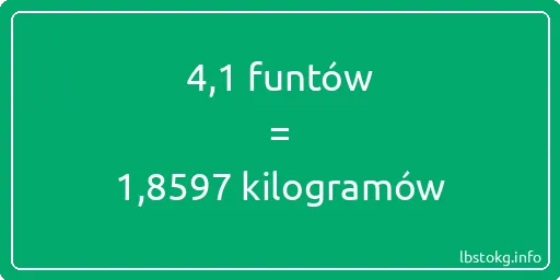 4-1 funtów do kilogramów - 4-1 funtów do kilogramów