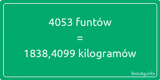 4053 funtów do kilogramów - 4053 funtów do kilogramów