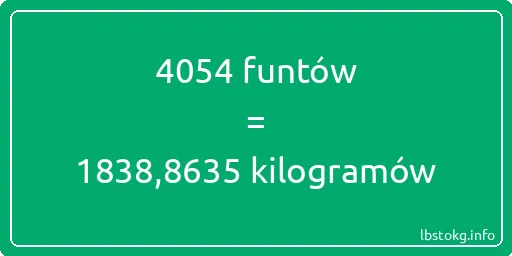 4054 funtów do kilogramów - 4054 funtów do kilogramów