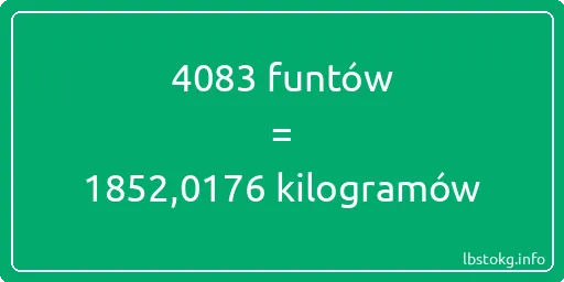 4083 funtów do kilogramów - 4083 funtów do kilogramów