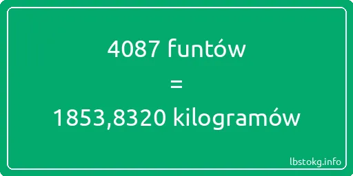 4087 funtów do kilogramów - 4087 funtów do kilogramów