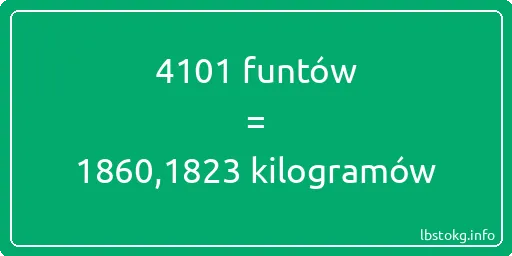 4101 funtów do kilogramów - 4101 funtów do kilogramów