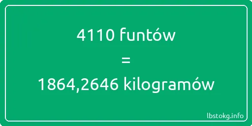 4110 funtów do kilogramów - 4110 funtów do kilogramów