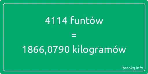 4114 funtów do kilogramów - 4114 funtów do kilogramów