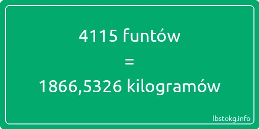 4115 funtów do kilogramów - 4115 funtów do kilogramów