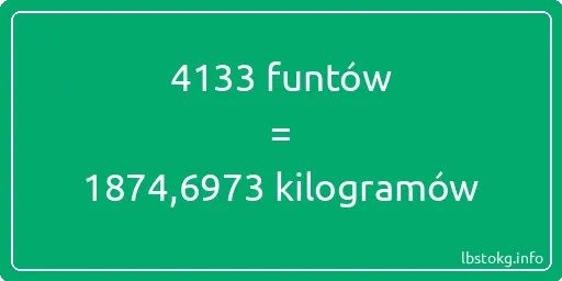 4133 funtów do kilogramów - 4133 funtów do kilogramów