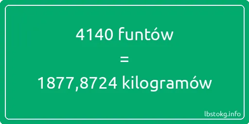 4140 funtów do kilogramów - 4140 funtów do kilogramów