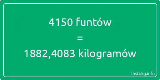 4150 funtów do kilogramów - 4150 funtów do kilogramów