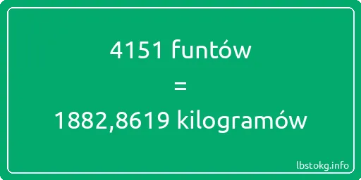 4151 funtów do kilogramów - 4151 funtów do kilogramów