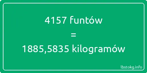 4157 funtów do kilogramów - 4157 funtów do kilogramów